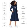 INADcure Rare Disease Day 2023 Zebra (Front and Back Print) Long Sleeve Midi Dress - Image 2