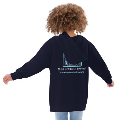 INADcure Rare Disease Day 2023 Zebra (Front and Back Print) Kids fleece hoodie - Image 6