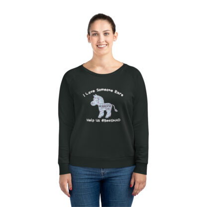 INADcure Rare Disease Day 2023 Zebra (Front and Back Print) Women's Dazzler Relaxed Fit Sweatshirt