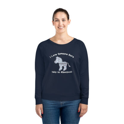 INADcure Rare Disease Day 2023 Zebra (Front and Back Print) Women's Dazzler Relaxed Fit Sweatshirt - Image 6