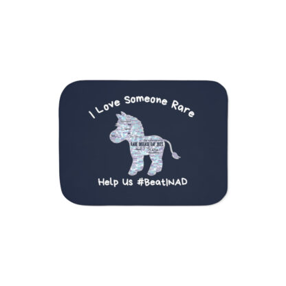 INADcure Rare Disease Day 2023 Zebra Sherpa Blanket, Two Colors - Image 5