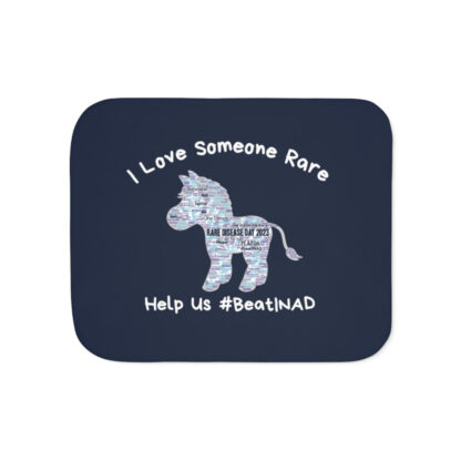 INADcure Rare Disease Day 2023 Zebra Sherpa Blanket, Two Colors - Image 2