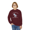 INADcure Rare Disease Day 2023 Zebra (Front and Back Print) Youth Crewneck Sweatshirt - Image 21
