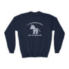 INADcure Rare Disease Day 2023 Zebra (Front and Back Print) Youth Crewneck Sweatshirt - Image 2