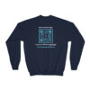 INADcure Rare Disease Day 2023 Zebra (Front and Back Print) Youth Crewneck Sweatshirt - Image 3