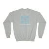 INADcure Rare Disease Day 2023 Zebra I AM LOVED (Front and Back Print) Youth Crewneck Sweatshirt - Image 14