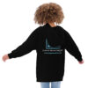 INADcure Rare Disease Day 2023 Zebra I AM LOVED (Front and Back Print) Kids fleece hoodie - Image 2