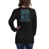 INADcure Rare Disease Day 2023 Zebra (Front and Back Print) CUSTOM NAME Unisex Long Sleeve Tee - Image 3