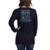 INADcure Rare Disease Day 2023 Zebra (Front and Back Print) CUSTOM NAME Unisex Long Sleeve Tee - Image 7
