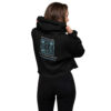 INADcure Rare Disease Day 2023 Zebra (Front and Back Print) Crop Hoodie - Image 3