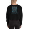 INADcure Rare Disease Day 2023 Zebra (Front and Back Print) Women's Crop Sweatshirt - Image 7