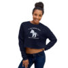 INADcure Rare Disease Day 2023 Zebra (Front and Back Print) Women's Crop Sweatshirt - Image 2