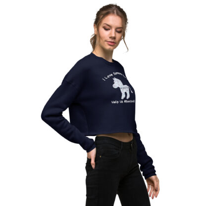 INADcure Rare Disease Day 2023 Zebra (Front and Back Print) Women's Crop Sweatshirt - Image 4