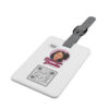 INADcure Dream For Javeria, and QR code on Back Saffiano Polyester Luggage Tag, Rectangle
