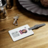 INADcure Dream For Javeria, and QR code on Back Saffiano Polyester Luggage Tag, Rectangle - Image 4