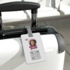 INADcure Dream For Javeria, and QR code on Back Saffiano Polyester Luggage Tag, Rectangle - Image 5