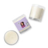 INADcure Dream For Javeria,  and QR code on BackGlass jar soy wax candle