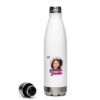 INADcure Dream For Javeria, INADcure Foundation and QR code on Back Stainless Steel Water Bottle