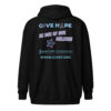 INADcure Give Hope Front and Back Print Unisex heavy blend zip hoodie - Image 4
