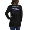 INADcure Give Hope Front and Back Print Unisex Long Sleeve Tee - Image 3