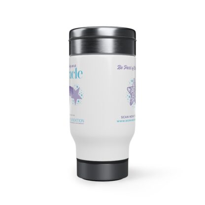 INADcure Miracle Shooting Star Front and Back Print Stainless Steel Travel Mug with Handle, 14oz - Image 2