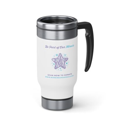 INADcure Miracle Shooting Star Front and Back Print Stainless Steel Travel Mug with Handle, 14oz - Image 5