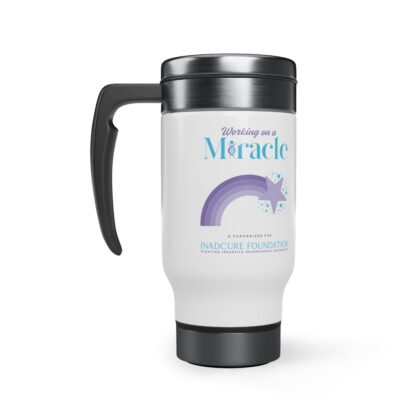 INADcure Miracle Shooting Star Front and Back Print Stainless Steel Travel Mug with Handle, 14oz