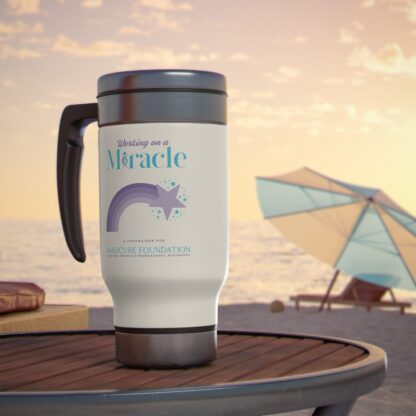 INADcure Miracle Shooting Star Front and Back Print Stainless Steel Travel Mug with Handle, 14oz - Image 7