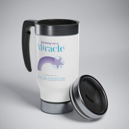 INADcure Miracle Shooting Star Front and Back Print Stainless Steel Travel Mug with Handle, 14oz - Image 8