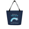 INADcure Miracle Blue Shooting Star Front and Back Print Large Tote Bag