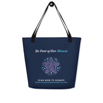 INADcure Miracle Purple Shooting Star Front and Back Print Large Tote Bag - Image 4