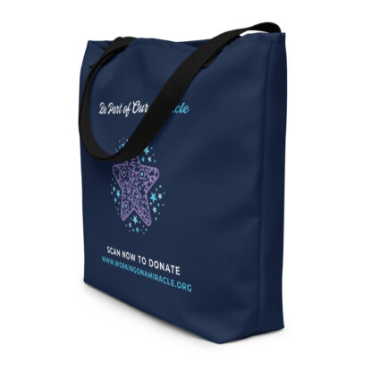 INADcure Miracle Blue Microscope Front and Back Print Large Tote Bag - Image 3