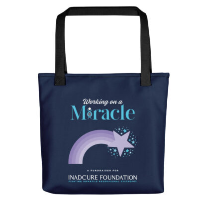 INADcure Miracle Purple Shooting Star Front and Back Print Tote bag