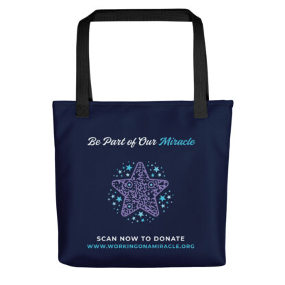 INADcure Miracle Blue Shooting Star Front and Back Print Tote bag - Image 2