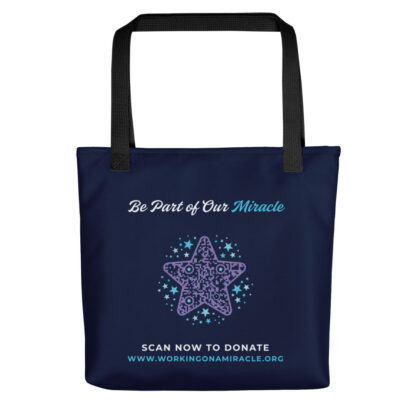 INADcure Miracle Purple Shooting Star Front and Back Print Tote bag - Image 2