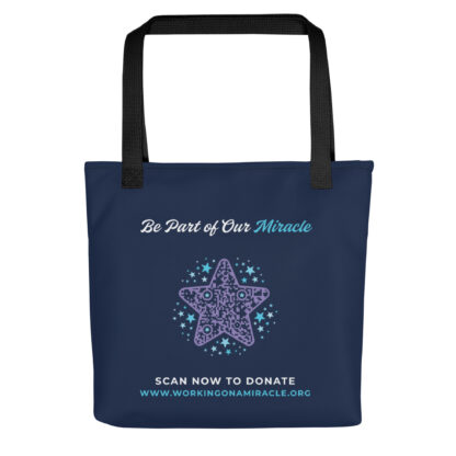 INADcure Miracle Purple Shooting Star Front and Back Print Tote bag - Image 3