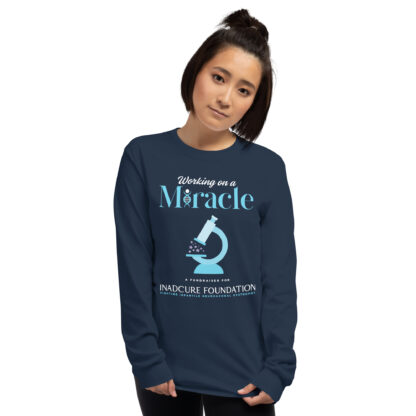 INADcure Miracle Blue Microscope Front and Back Long Sleeve Shirt