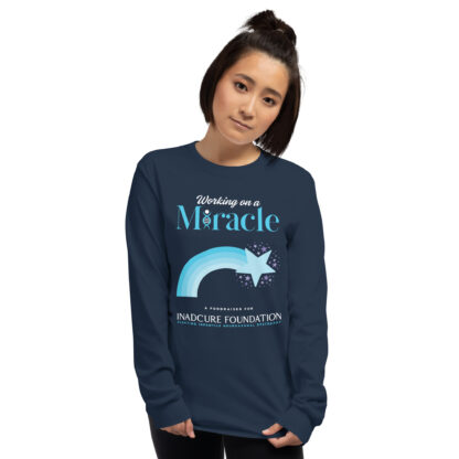 INADcure Miracle Blue Shooting Star Front and Back Long Sleeve Shirt - Image 2