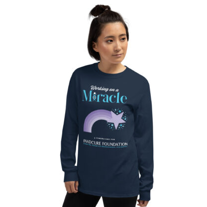 INADcure Miracle Purple Shooting Star Front and Back Long Sleeve Shirt