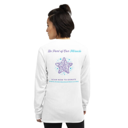 INADcure Miracle Purple Microscope Front and Back Long Sleeve Shirt - Image 4