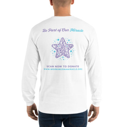 INADcure CUSTOM NAME Miracle Purple Shooting Star Front and Back Long Sleeve Shirt - Image 5