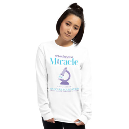 INADcure Miracle Purple Microscope Front and Back Long Sleeve Shirt - Image 3