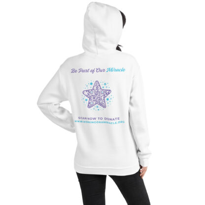 INADcure CUSTOM NAME Miracle Purple Shooting Star Front and Back Unisex Hoodie - Image 4