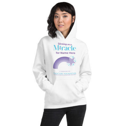 INADcure CUSTOM NAME Miracle Purple Shooting Star Front and Back Unisex Hoodie - Image 3