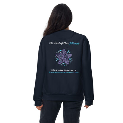 INADcure Miracle Blue Shooting Star Front and Back Unisex Premium Sweatshirt - Image 2