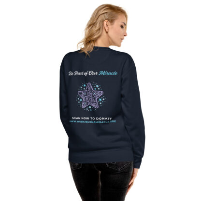 INADcure Miracle Purple Microscope Front and Back Print Unisex Premium Sweatshirt - Image 2