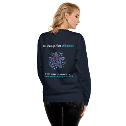 INADcure Miracle Blue Microscope Front and Back Print Unisex Premium Sweatshirt - Image 2