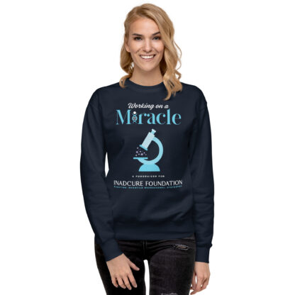 INADcure Miracle Blue Microscope Front and Back Print Unisex Premium Sweatshirt