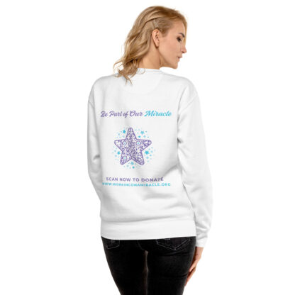 INADcure CUSTOM NAME Miracle Purple Shooting Star Front and Back Unisex Premium Sweatshirt - Image 4