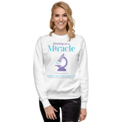 INADcure Miracle Purple Microscope Front and Back Print Unisex Premium Sweatshirt - Image 3